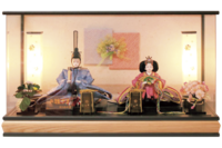 （５８）　小三五親王　水色/ピンク　ナチュラル/ブラウン色アクリル
