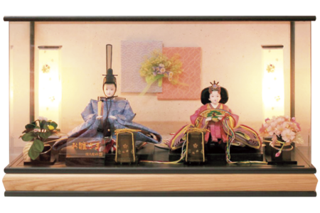 （５８）　小三五親王　水色/ピンク　ナチュラル/ブラウン色アクリル