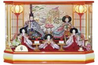 （５６）　芥子五人六角　白/オレンジ