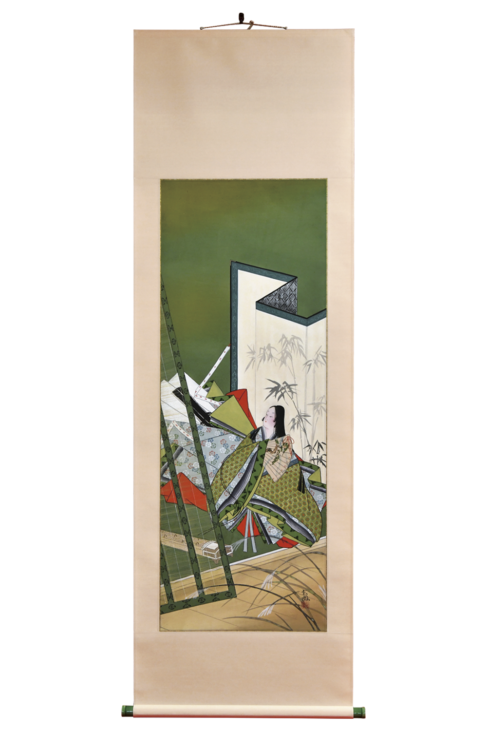 （２７）　尺五立　簾/屏風　美人一人